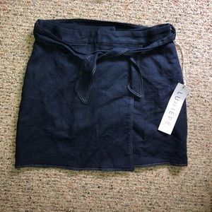 ❌SOLD❌Faux denim flap skirt